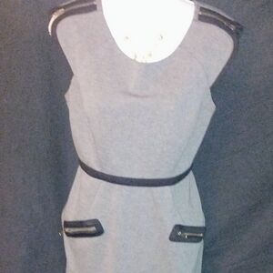 London Times Charcoal and Black Mini Dress